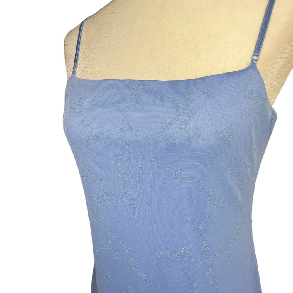 Vintage Light Blue Fairycore Dress City Triangles - Picture 4 of 4